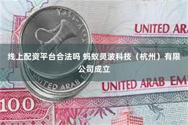 线上配资平台合法吗 蚂蚁灵波科技（杭州）有限公司成立
