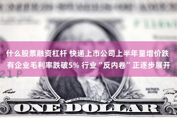 什么股票融资杠杆 快递上市公司上半年量增价跌 有企业毛利率跌破5% 行业“反内卷”正逐步展开